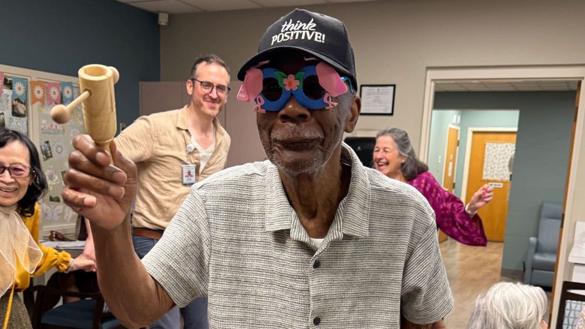 Bob making music at German Centre