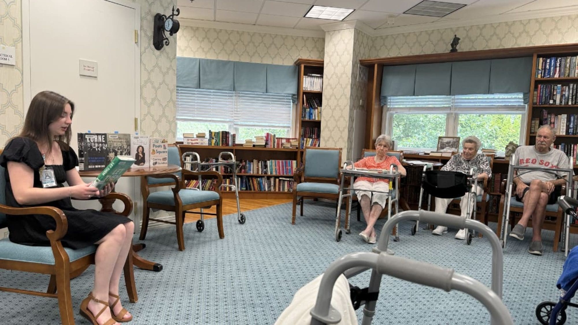 Librarian visits Edelweiss Village