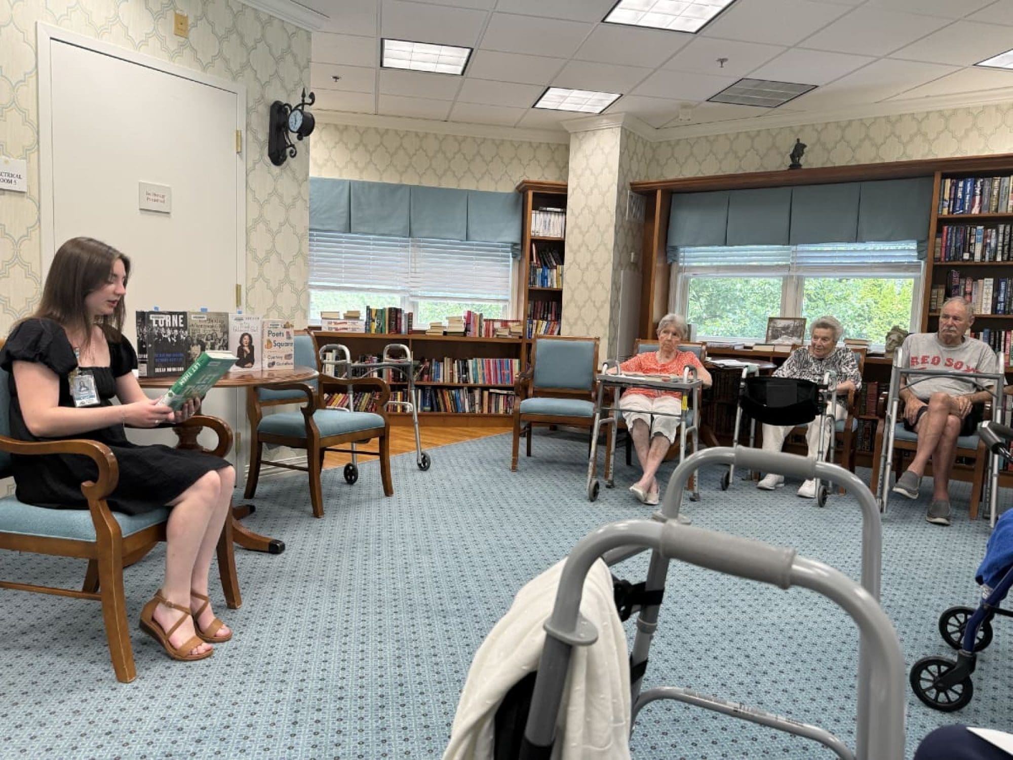 Librarian visits Edelweiss Village